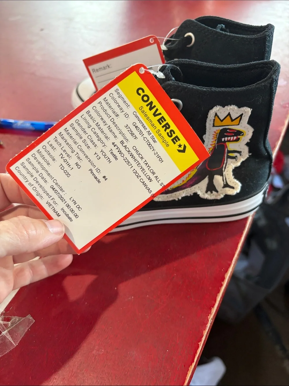 Converse Kids High Top Sneakers in Black with White Toe Cap